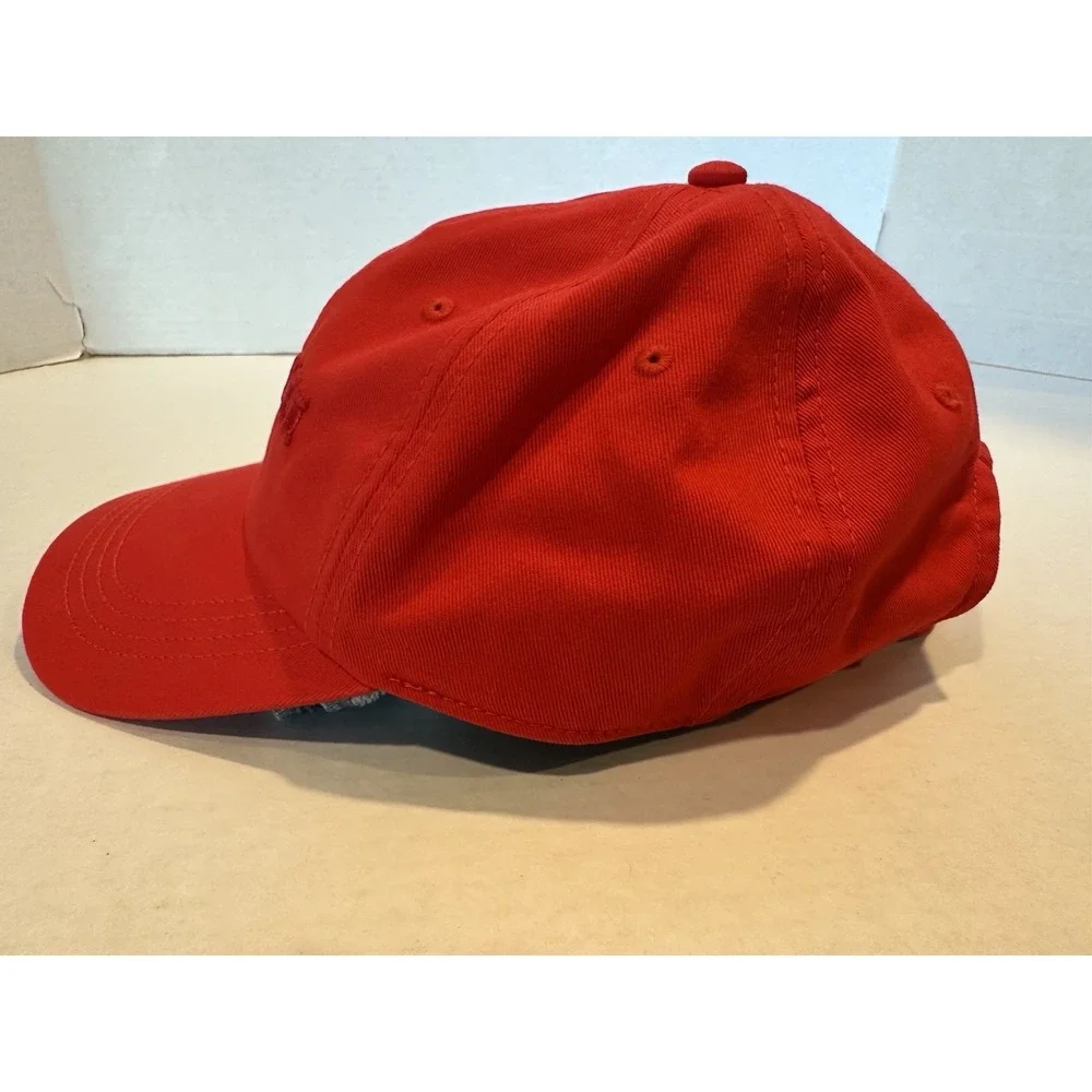 Coach Embroidered Baseball Cap Hat Red Adjustable New No Tag
